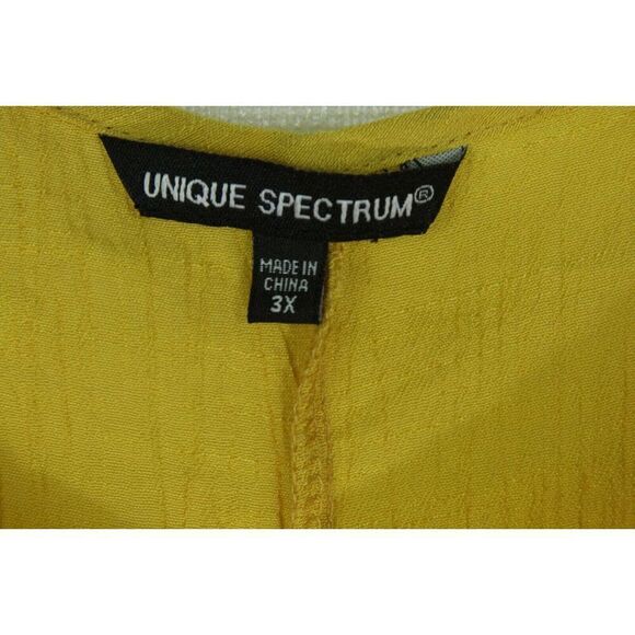 Unique Spectrum Top 3X Womens Pom-Pom Crinkle Gauze Plus Size - Picture 2 of 12